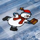 Наклейка на стекло «Снеговик с подарком», 10.5×12.5 см - Фото 2