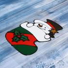 Наклейка на стекло «Снеговик в новогоднем носке», 9×15 см - Фото 2