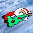 Наклейка на стекло "Дед Мороз с ёлкой" 9х14 см - Фото 2