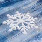 Наклейка на стекло "Снежинка с ромбами" 14х14 см, белый - Фото 2