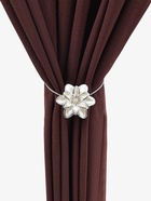 Подхват для штор «Георгин», d=6 см, цвет серебряный, белый - Фото 1