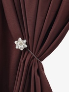 Подхват для штор «Георгин», d=6 см, цвет серебряный, белый - Фото 2