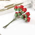 Декор для творчества "Чайные розы" (набор-букет 12 цветков) 9,5 см d=3 см МИКС - Фото 2