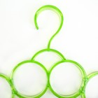 Плечики для галстуков и шарфов, 37×21 см, 6 колец, цвет зелёный - Фото 2