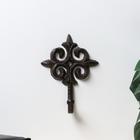 Настенный крючок декоративный «Копьё», чугун, 12.5×9×3.5 см - Фото 1