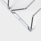 Сушилка для бокалов Доляна, 2 направляющих, 34×6×22.5 см, хромированная - Фото 3