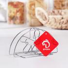 Салфетница Доляна «Цветок»,13×6×7.5 см, серебряная - Фото 3