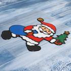 Наклейка на стекло «Дед Мороз с ёлкой и мешком»,11×14 см - Фото 2