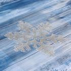 Наклейка на стекло "Снежинка серебряный блеск" 16х15,5 см, серебро - Фото 2