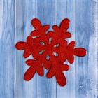 Наклейка на стекло "Снежинка красная" блеск 15х15,5 см, красный - фото 8477403