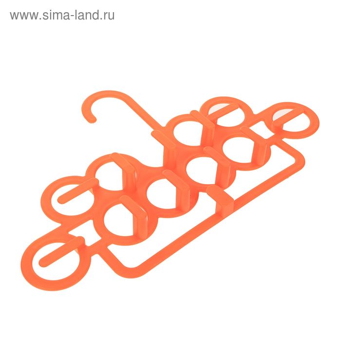 Плечики для ремней и галстуков Доляна, 12 крючков, 35×21 см, цвет МИКС - Фото 1