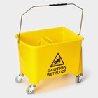 Тележка для уборки с отжимом и ведром, 20 л, жёлтая - Фото 4