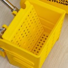 Тележка для уборки с отжимом и ведром, 20 л, жёлтая - Фото 9