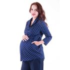 Блузка женская для беременных, размер 44, рост 168, цвет синий (арт. 0347) - Фото 4