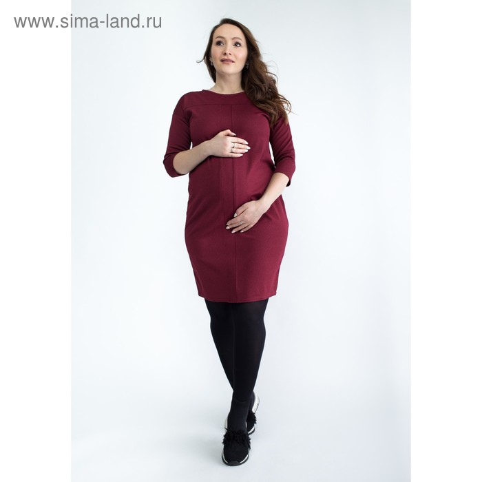 Платье женское для беременных, размер 48, рост 168, цвет бордовый (арт. 0353) - Фото 1