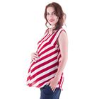 Туника женская для беременных, размер 46, рост 168, цвет красная полоска (арт. 0362) - Фото 3