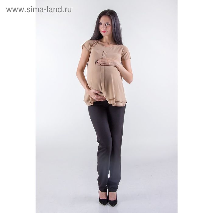 Туника женская для беременных, размер 44, рост 168, цвет бежевый (арт. 0375) - Фото 1