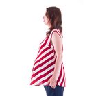 Туника женская для беременных, размер 48, рост 168, цвет красная полоска (арт. 0362) - Фото 4