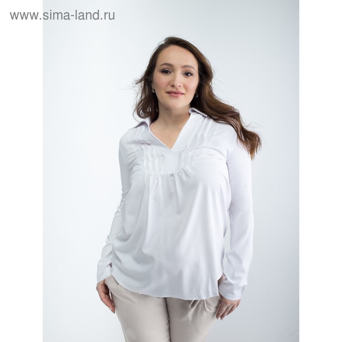Блузка женская для беременных, размер 46, рост 168, цвет белый (арт. 0084) - Фото 1