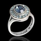 Кольцо "Навогеро", размер 17, цвет синий в чернёном серебре - Фото 1