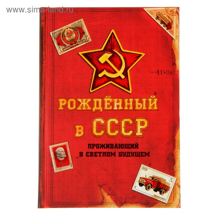 Ежедневник "Рождённый в СССР", твёрдая обложка, А5, 80 листов - Фото 1