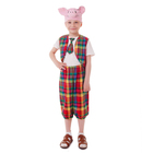 Карнавальный костюм "Поросёнок Наф-Наф", бриджи, жилетка, футболка, шапка, р-р 60, рост 104-110 см - фото 11011140