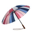 Зонт-трость "Радуга", полуавтоматический, R=55см, цвет розово-синий - Фото 2