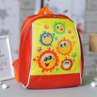 Рюкзак детский на молнии "Смайлики", 1 отдел, цвет оранжевый - Фото 1