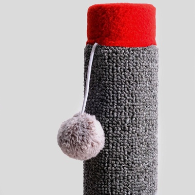 Когтеточка «Столбик» Lowcost, 54×31 см, с игрушкой, ковролин, МИКС