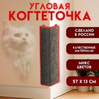Когтеточка угловая, 57×13 см, средняя, с пропиткой, МИКС - Фото 1