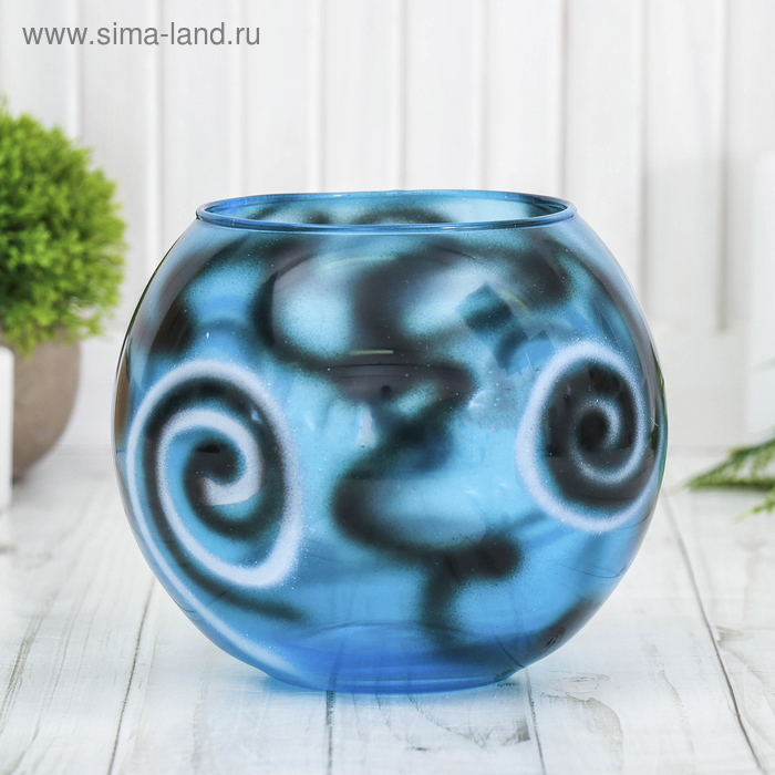 Ваза "Солярис" шаровая 2л d-9.5х15х13см - Фото 1