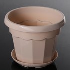 Горшок для цветов с поддоном Доляна «Эрика», 1,8 л, цвет пудровый - Фото 1