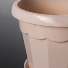 Горшок для цветов с поддоном Доляна «Эрика», 1,8 л, цвет пудровый - Фото 3