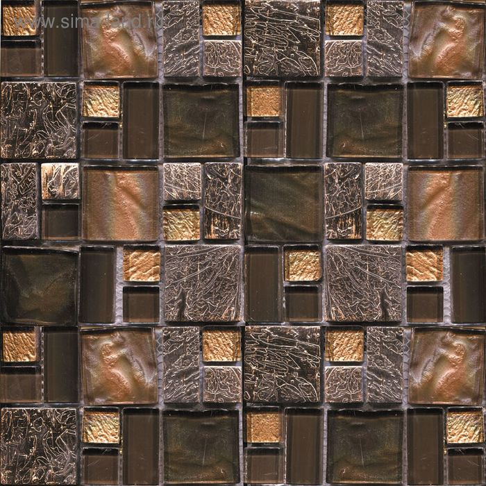 Mозаика стеклянная Elada Mosaic JSM-JB068, античная жатая, 327х327х8 мм - Фото 1