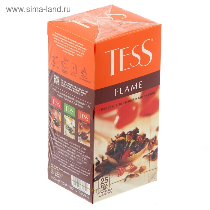 Чай Tess Flame, herbal tea, 25п*2 гр. - Фото 1