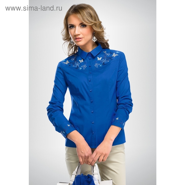 Блузка женская, размер L, цвет синий - Фото 1