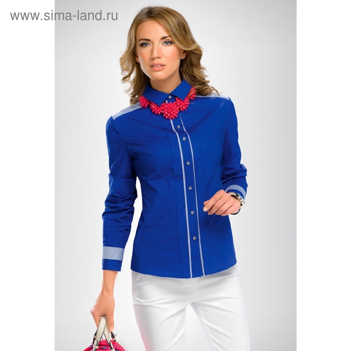 Блузка женская, размер XS, цвет синий - Фото 1