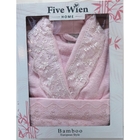 Набор Angelina: халат L/XL, полотенца (50х90 и 70х140 см), цвет розовый - Фото 3