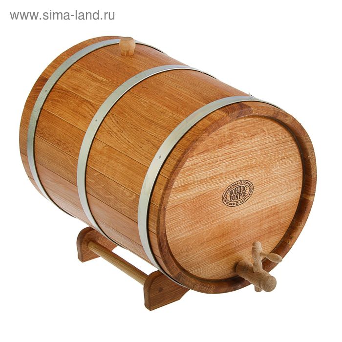 Жбан дубовый на подставке, 30л, оцинкованный обруч - Фото 1