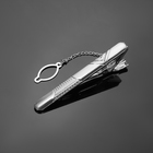 Зажим для галстука стальной «Классический» галкой, цвет серебро - Фото 2