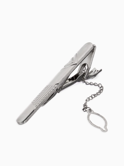 Зажим для галстука стальной «Классический», галкой, цвет серебро