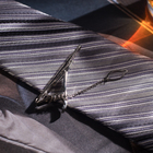 Зажим для галстука "Классический" ажурный, цвет серебряный - Фото 2