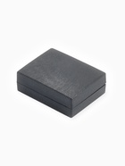 Набор мужской медный «Запонки + Зажим для галстука» круг с гравировкой, чёрно-белый в серебре - Фото 9