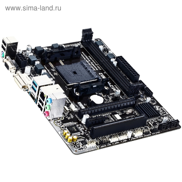 Материнская плата Gigabyte GA-F2A68HM-HD2, Soc-FM2+, AMD A68H, 2xDDR3, mATX, Ret - Фото 1