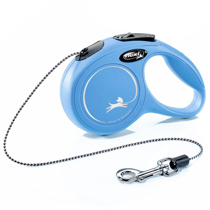 Рулетка Flexi New Classic XS (до 8 кг) 3 м трос, синяя - Фото 1