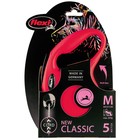 Рулетка Flexi New Classic М (до 20 кг) 5 м трос, красная - Фото 4