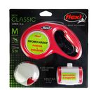 Набор Flexi: рулетка NEW Classic М до 20 кг, трос, 5 м + LED фонарик + Multi-box, красный   153533 - Фото 3