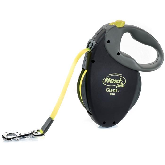 Рулетка Flexi Giant Neon L (до 50 кг) со светоотражающим ремнем, 8 м - Фото 1