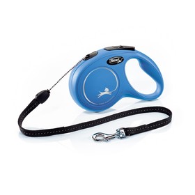 Рулетка Flexi  New Classic S (до 12 кг) 5 м трос, синяя 1535377