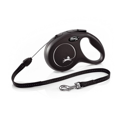 Рулетка Flexi  New Classic S (до 12 кг) 5 м трос, черная